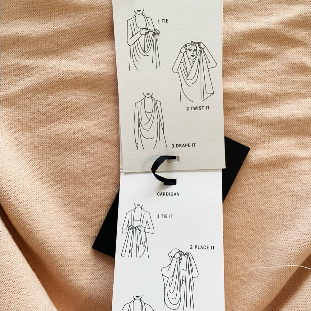 DKNY cozy sweater pink wrap - Picture 5 of 8